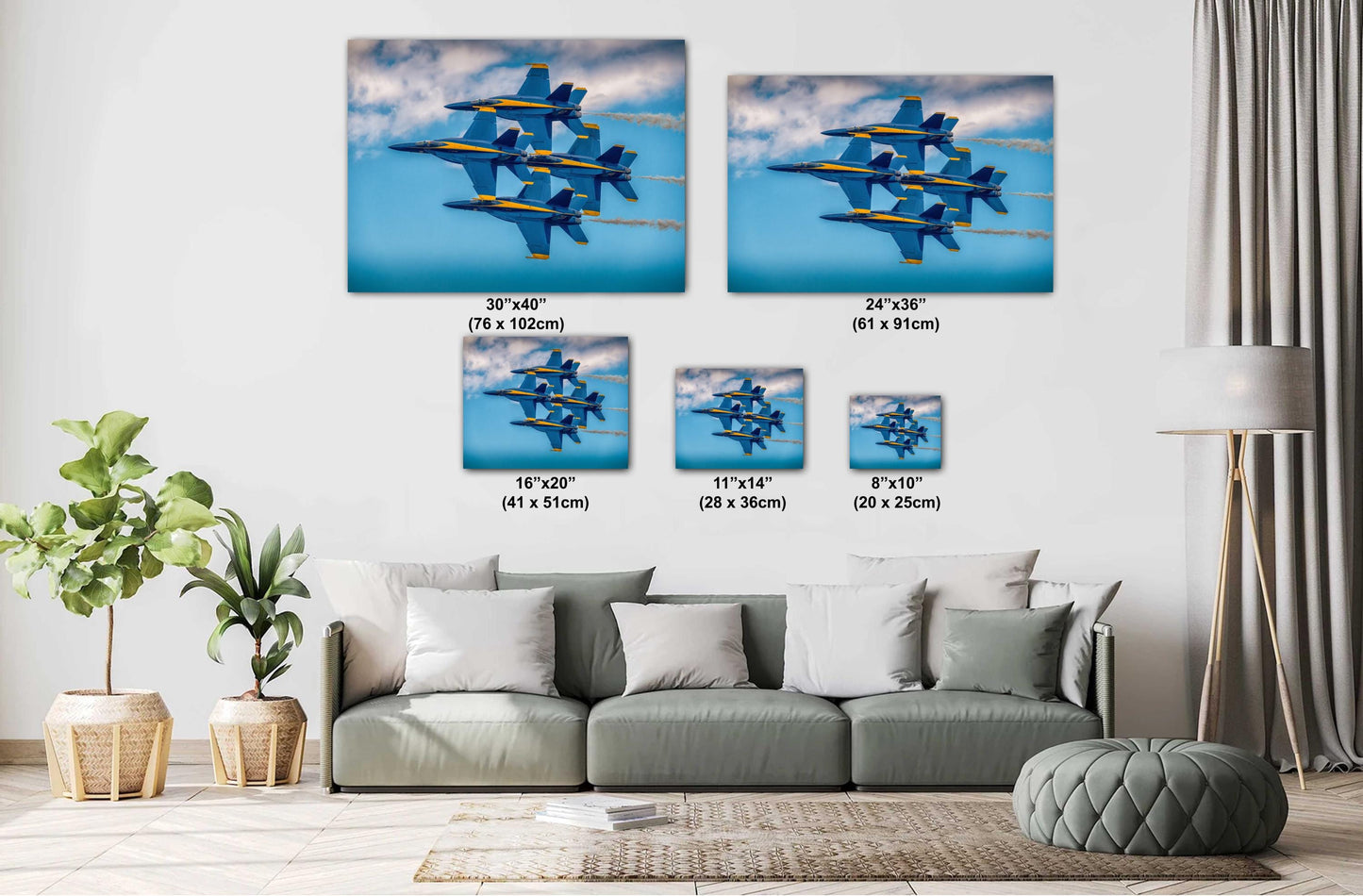 Blue Angels Wall Art – US Navy Fighter Jet Canvas, Acrylic & Metal Prints