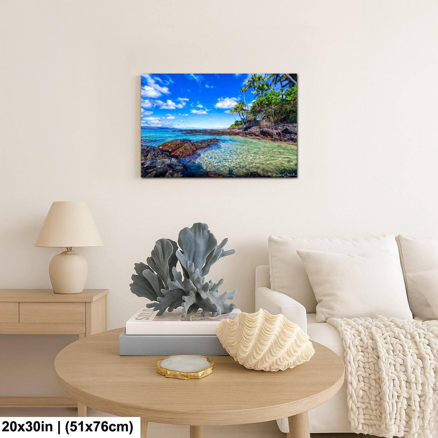 Maui Secret Beach Print - Premium Ocean Wall Decor | Sunrise Photo Art