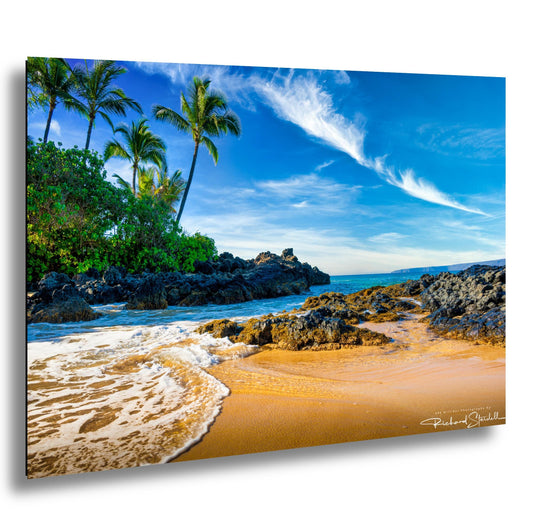 Maui Secret Beach Photo Print - Sunrise Ocean Wall Art on Premium Paper
