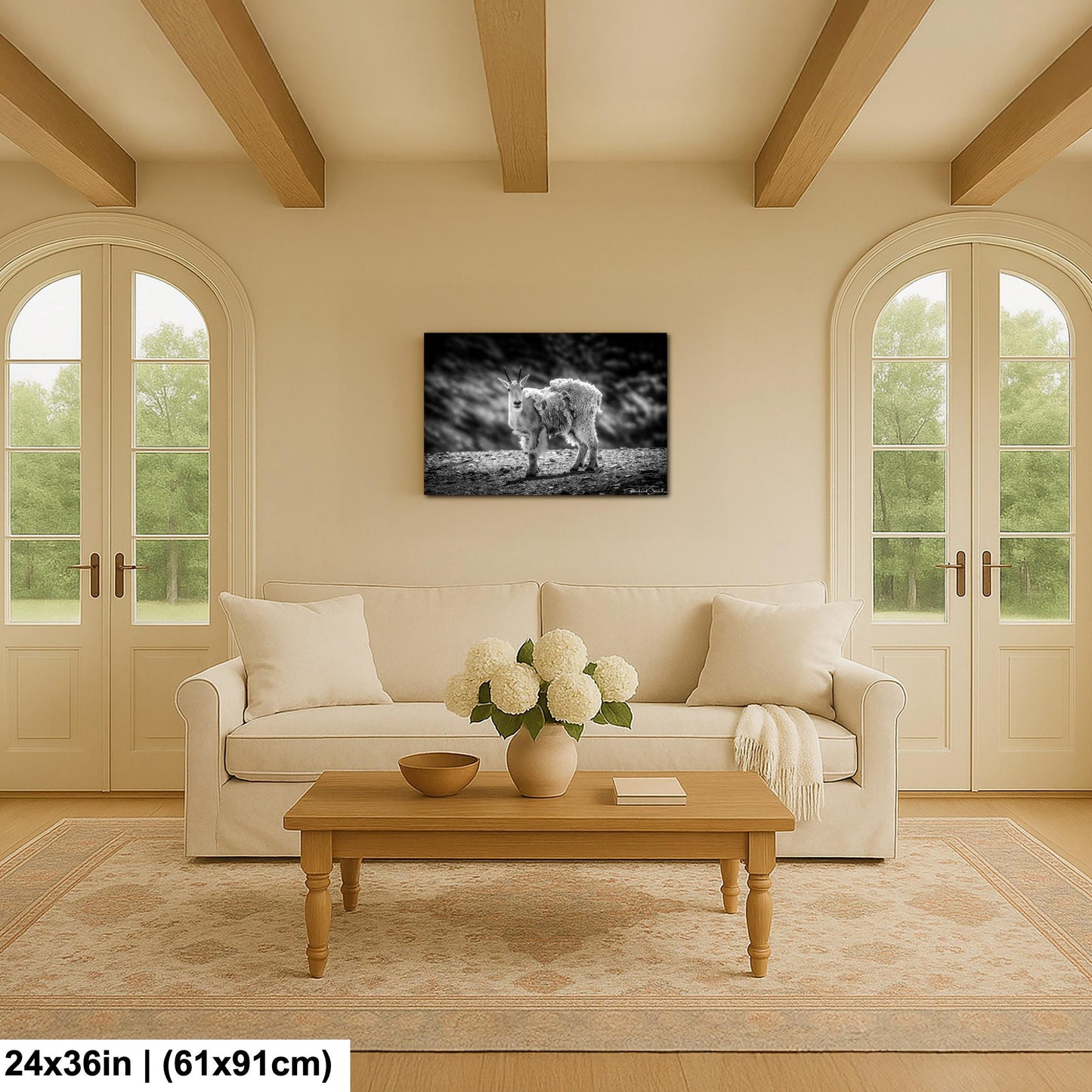 Mountain Goat Wall Art - Rustic Nature Decor | Ready to Hang Canvas Prints