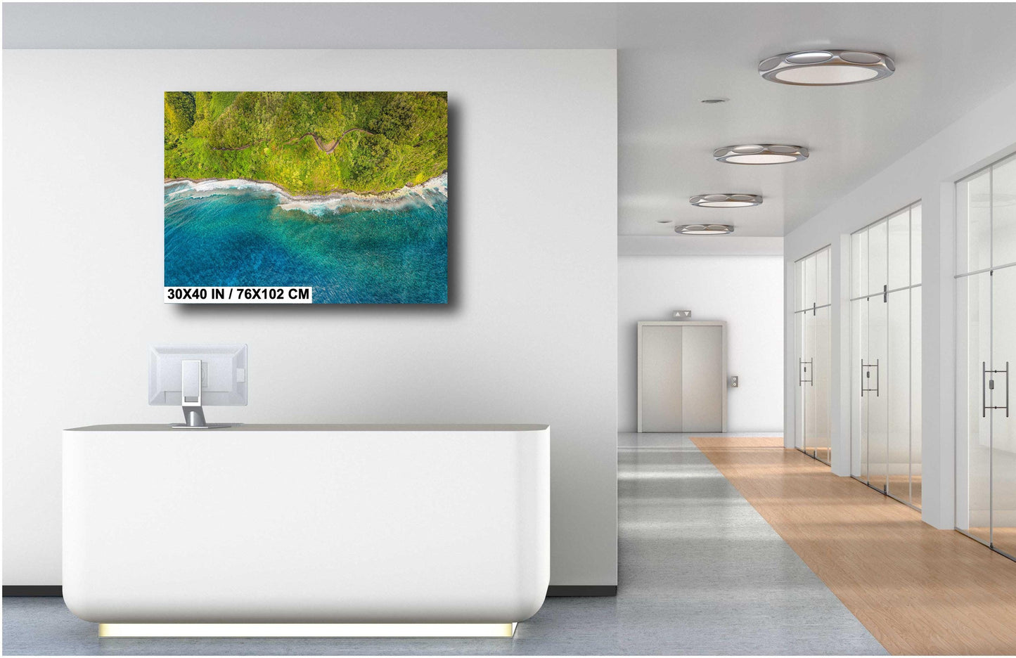 Road to Hana Wall Art – Maui Coastal Print | Vibrant Tropical Canvas Decor