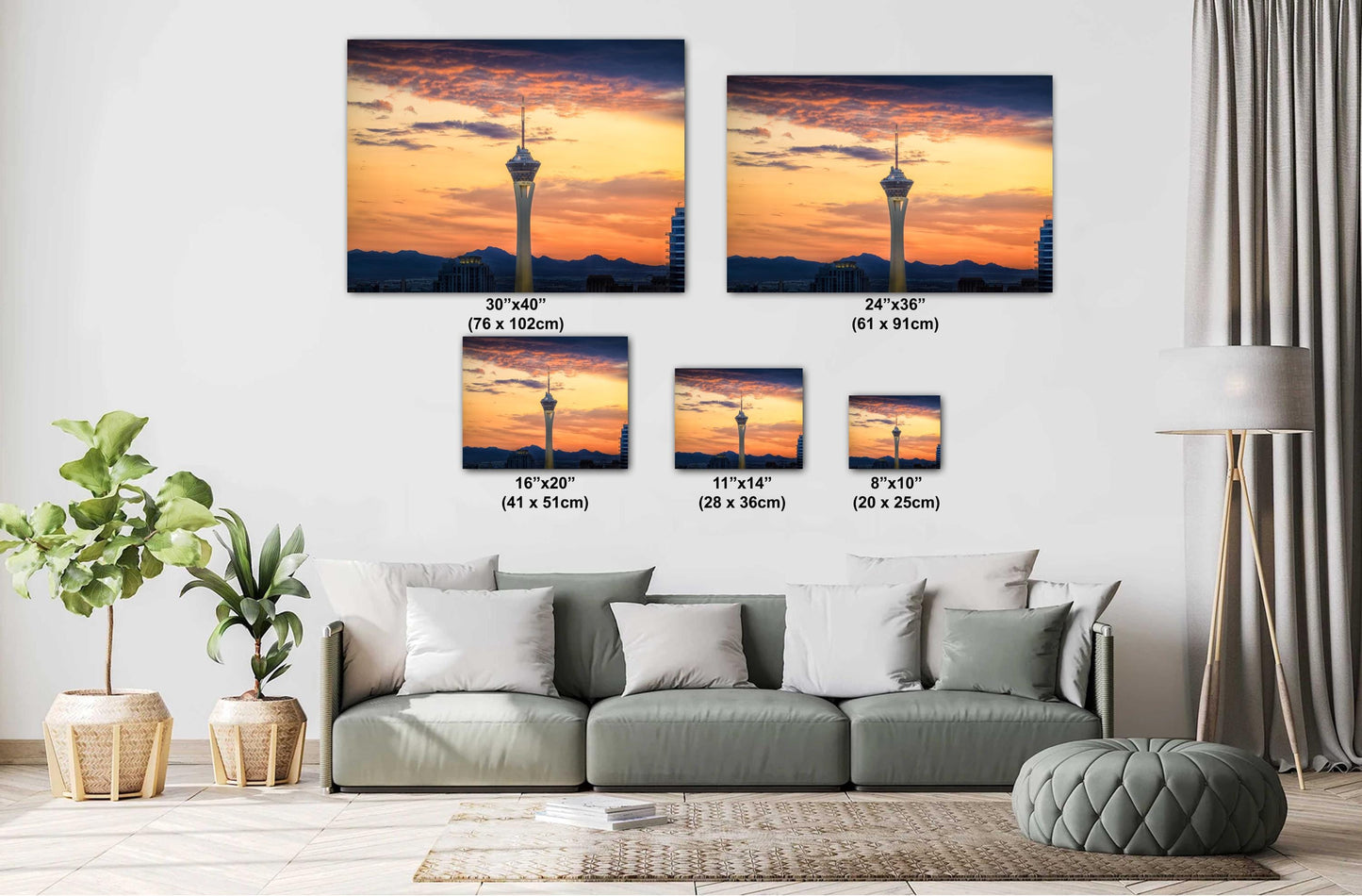 Las Vegas Stratosphere Art - Vibrant Cityscape Print | Premium Photo Paper Wall Art