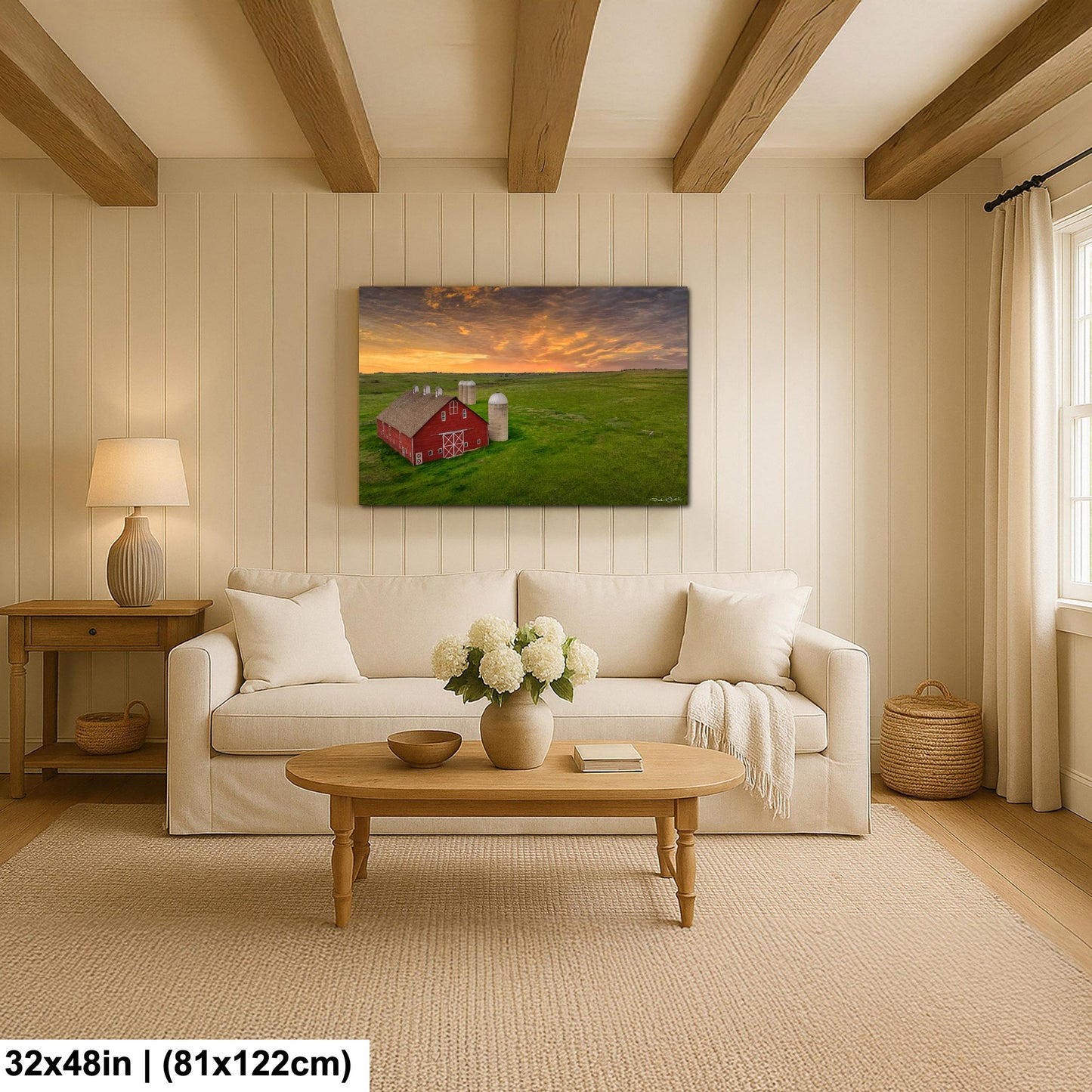 Farm Landscape Photography Print - John Deere Tractor on Premium Photo Paper