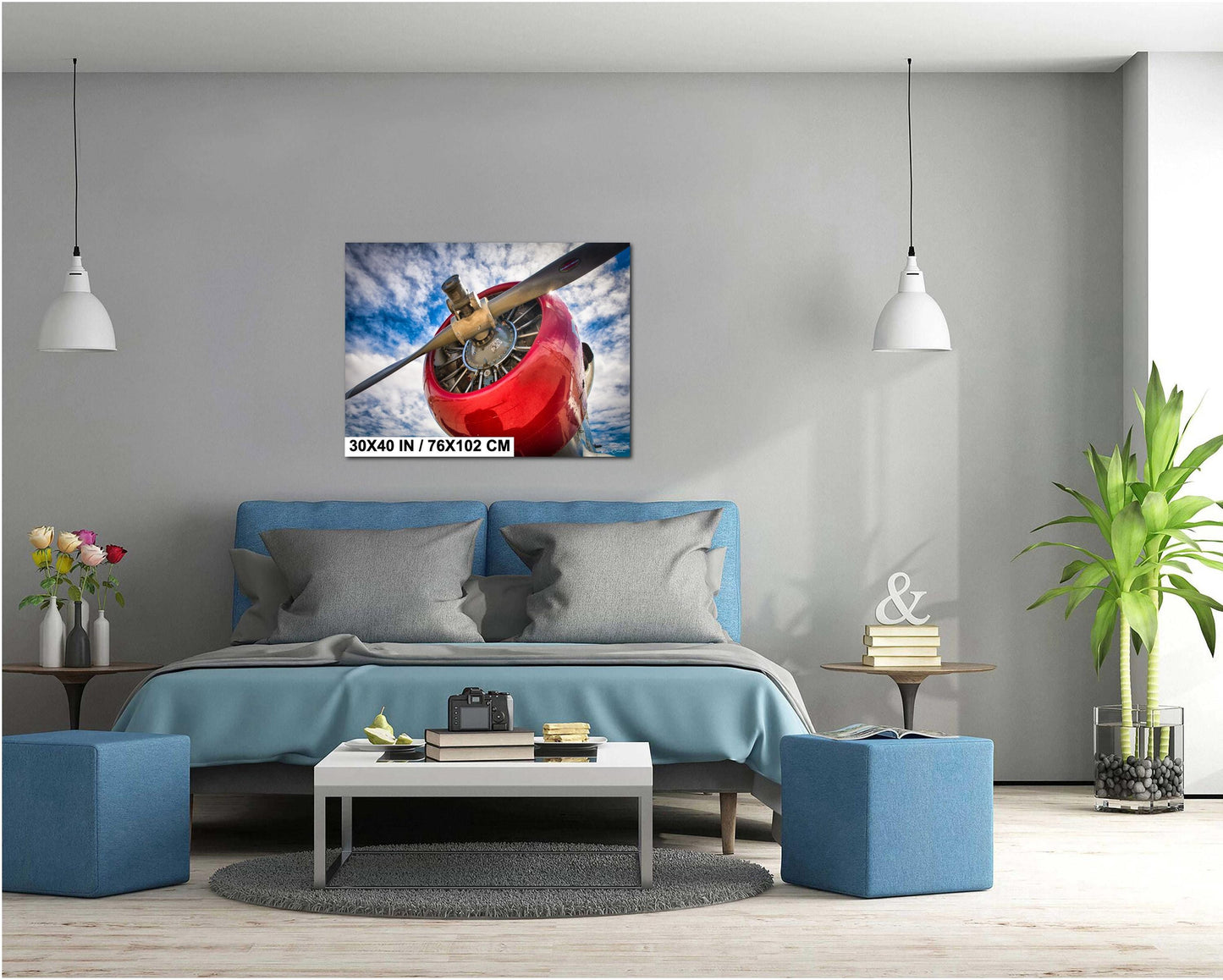 Vintage Airplane Canvas - DC-3 Military Aviation Art | Ready To Hang Canvas Print