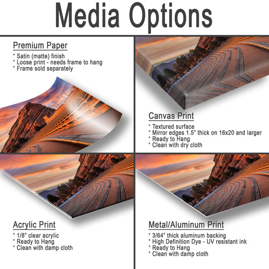 Red Rocks Wall Art - Colorado Landscape Print | Sunrise Photo Canvas & Metal Prints