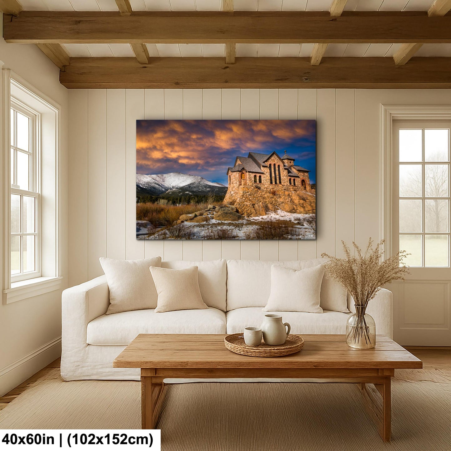 Rocky Mountain Chapel Print: Colorado Nature Wall Art (Canvas, Metal or Paper)