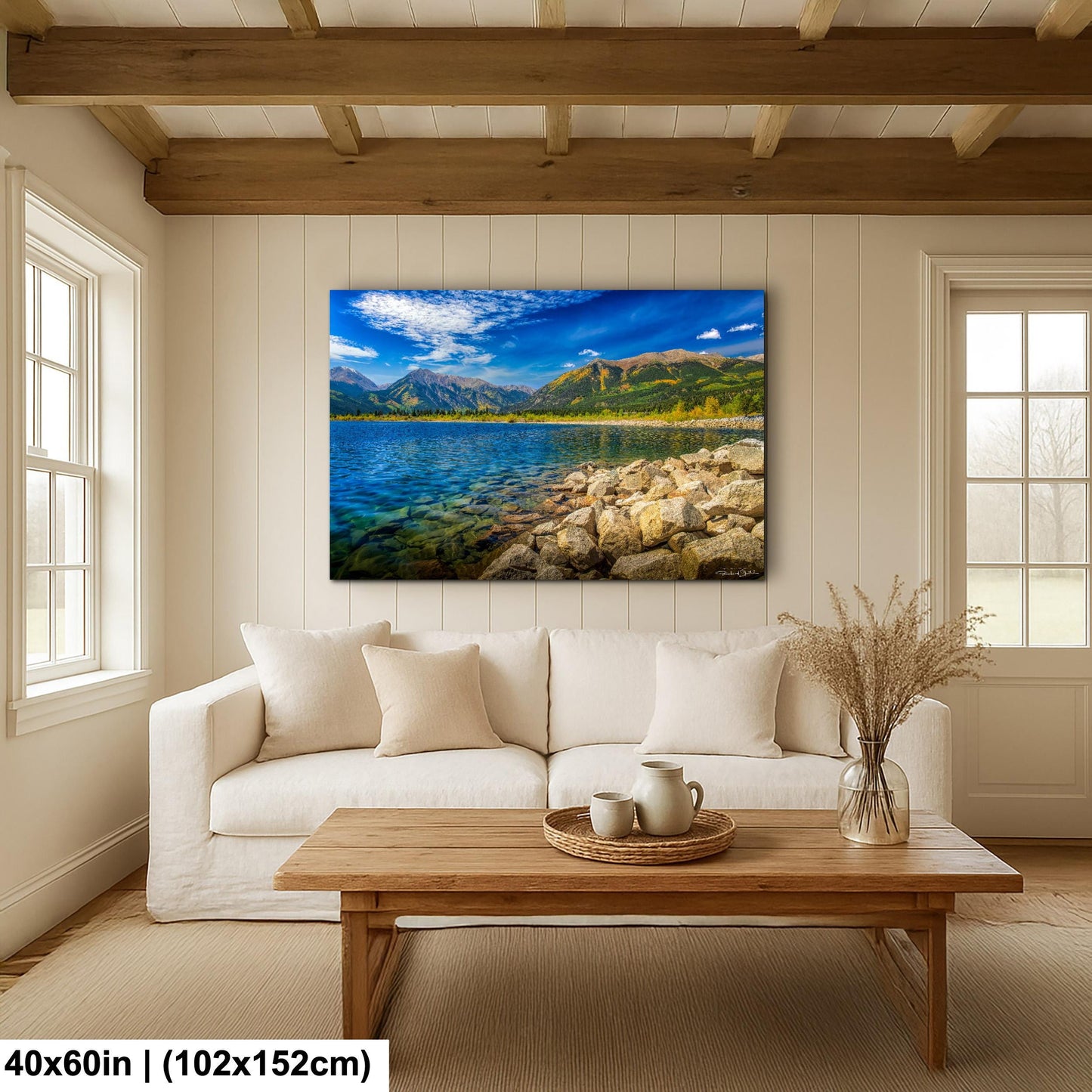 Twin Lakes Colorado Wall Art: Mountain Landscape Canvas or Metal
