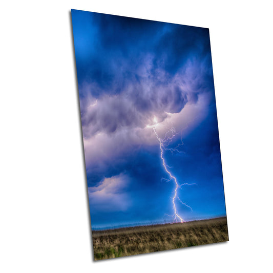 Thunderstorm Photography Print – Storm Clouds Photo Over Great Plains Decor