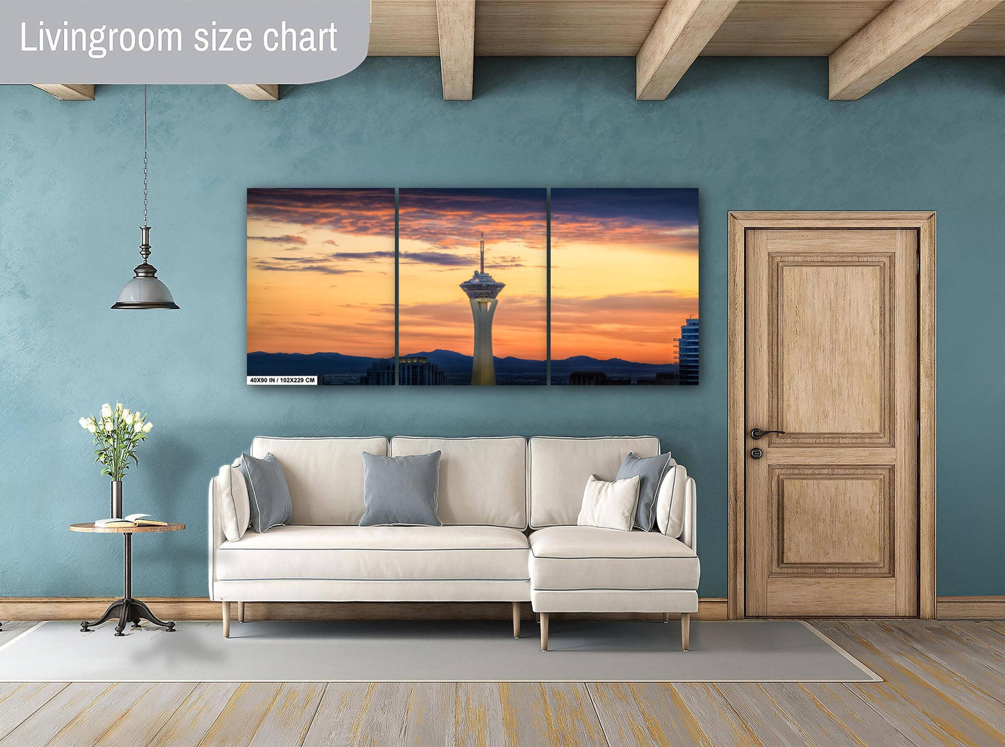 Las Vegas Stratosphere Art - Vibrant Cityscape Print | Premium Photo Paper Wall Art
