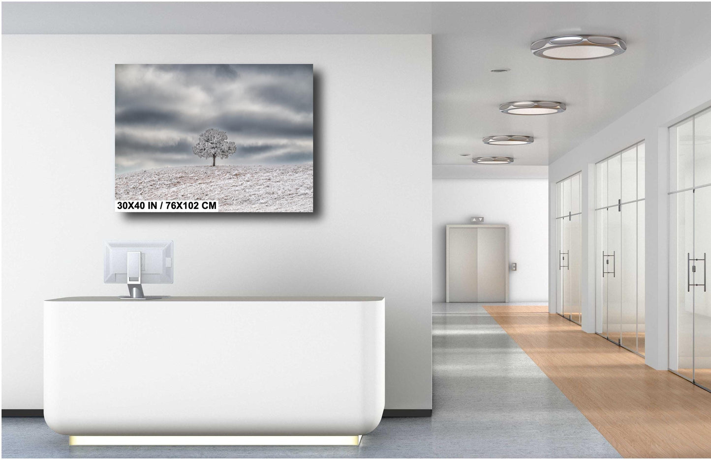 Winter Landscape Wall Art - Large Scenic Winter Print | Dramatic Nature Art Decor