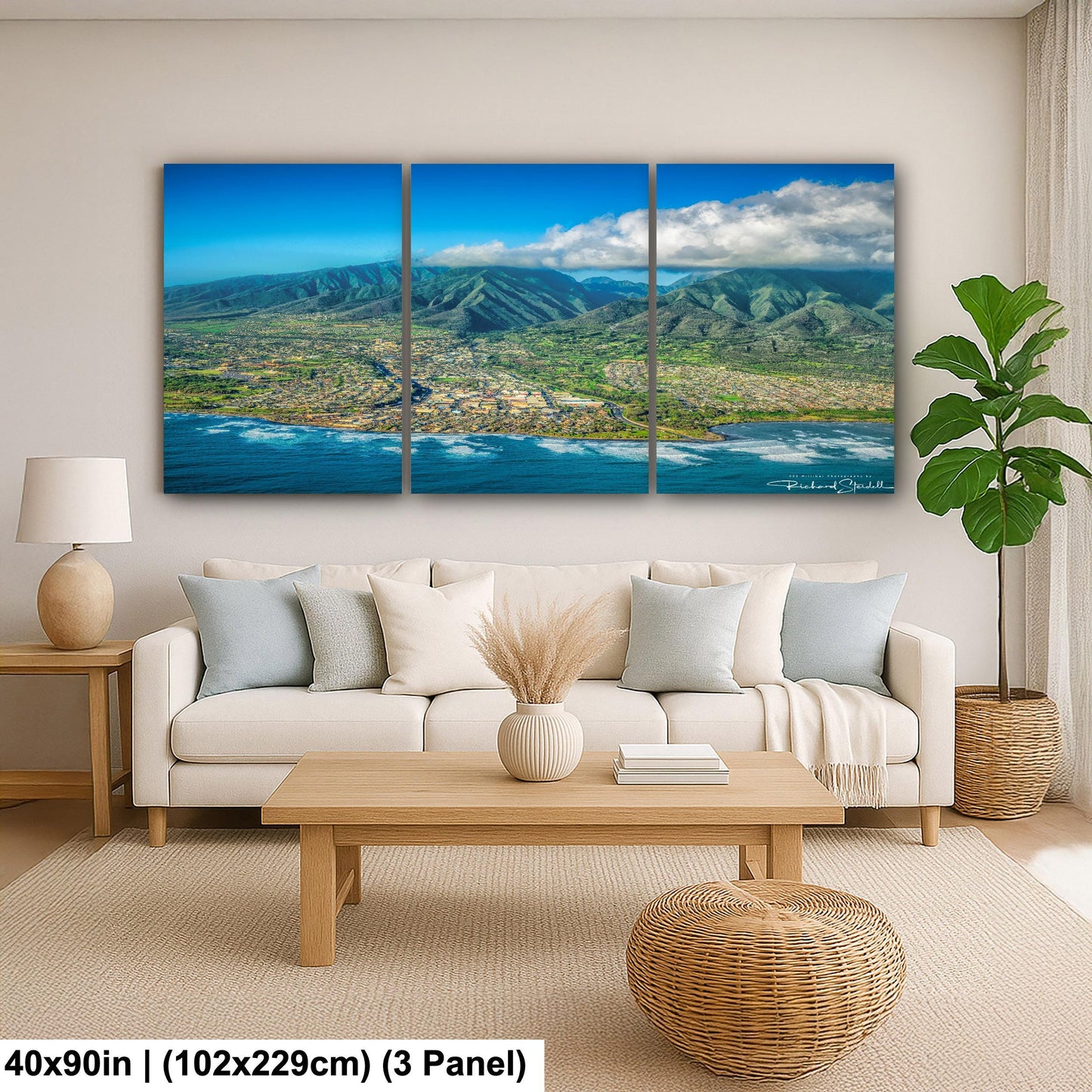 Maui Island Wall Art – Hawaii Landscape Art Coastal Home Decor Canvas Print