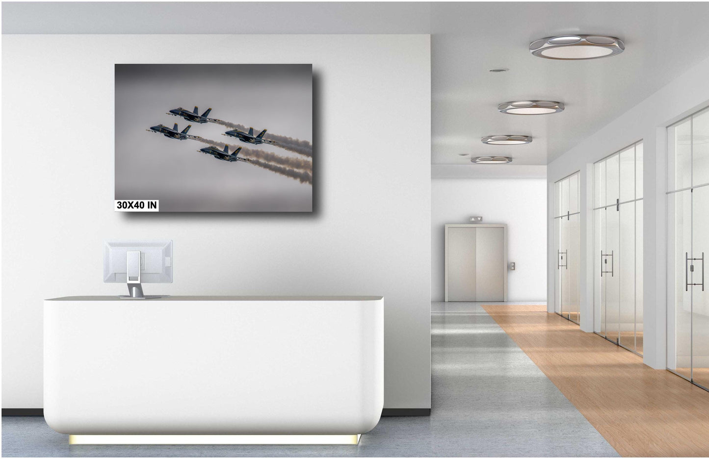 Blue Angels Print - Navy Flight Squadron Canvas Wall Art | Aviation Collector Gift