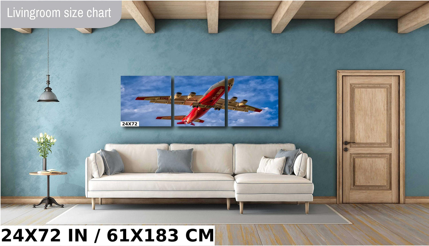 Firefighting Airplane Wall Art – Bold Aviation Wall Decor Featuring Neptune T-40 Print