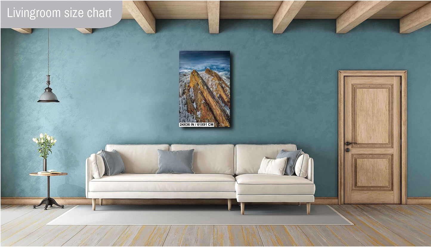 Boulder Flatirons Wall Art – Colorado Mountain Decor | Ready To Hang Canvas & Metal Print