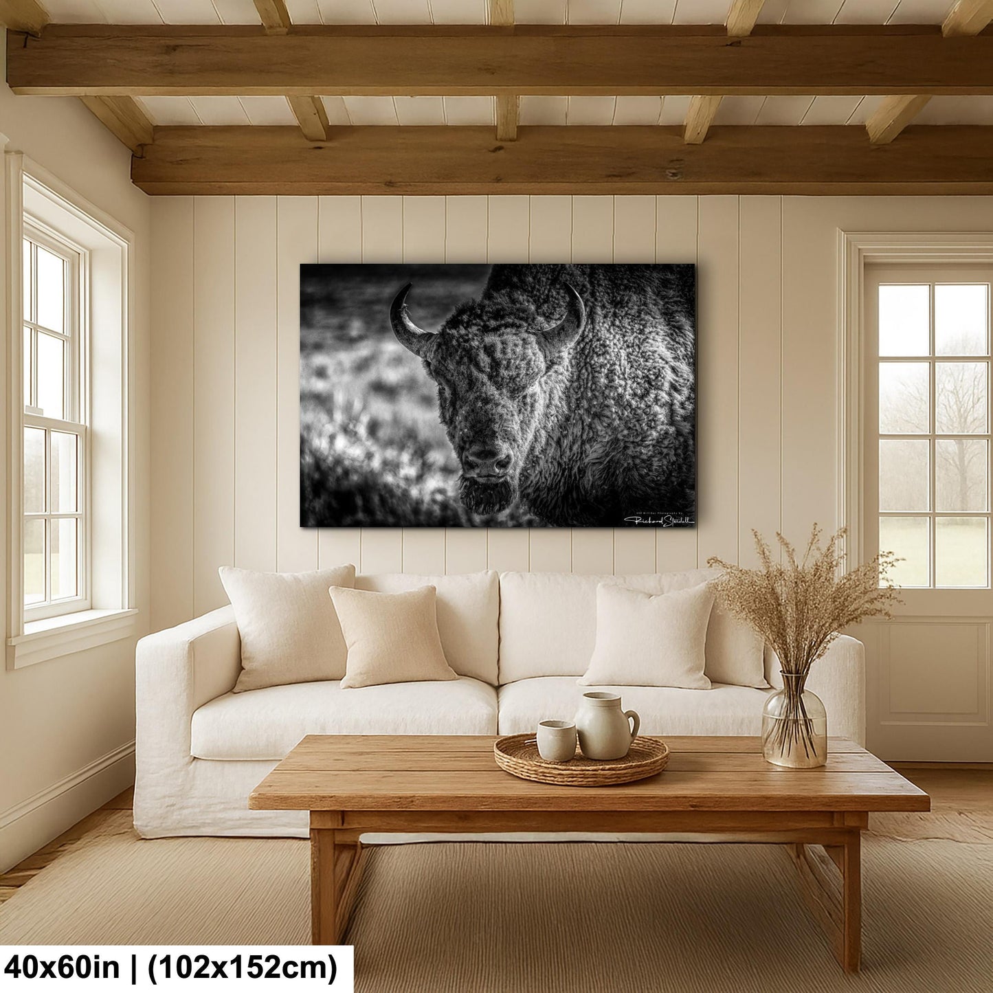 Buffalo Wall Art: Rustic Wildlife Photography - Ready to Hang