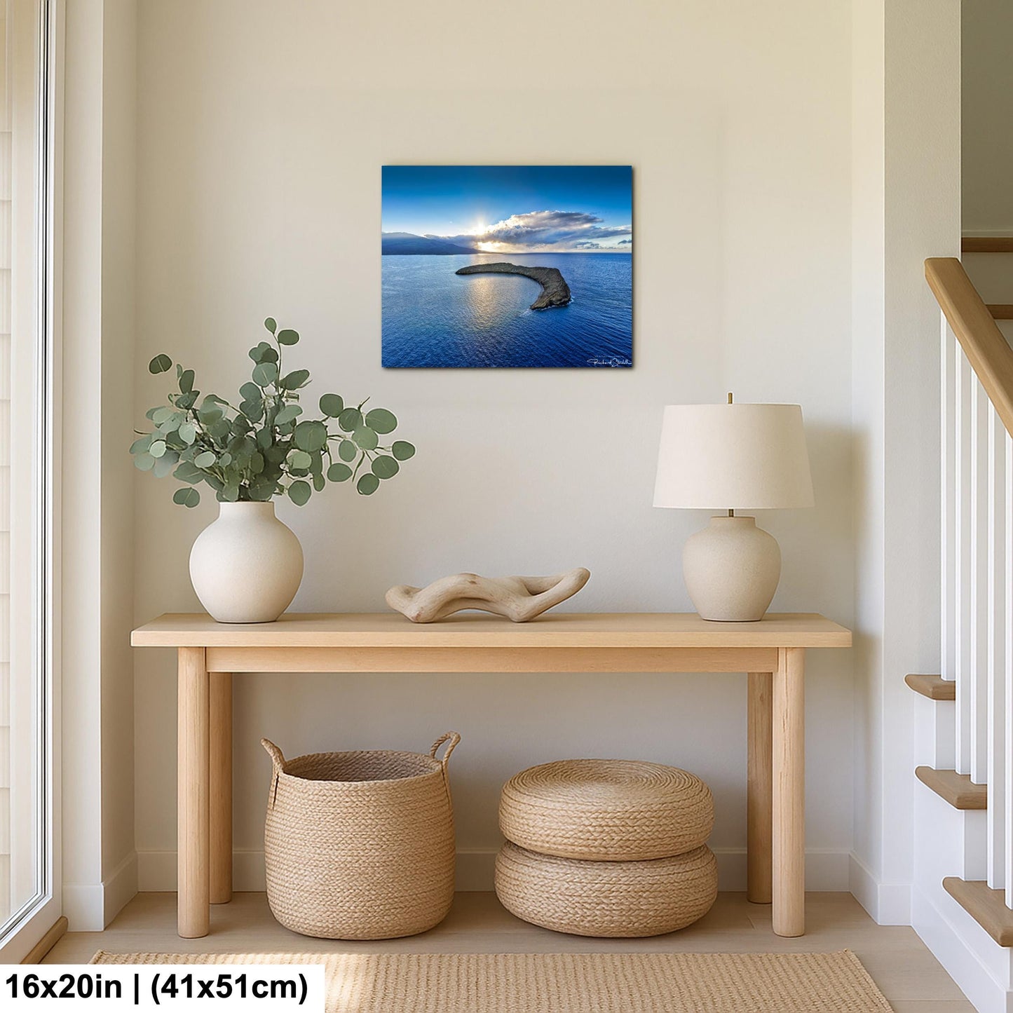 Hawaii Wall Art Print: Molokini Crater Sunrise - Coastal Landscape