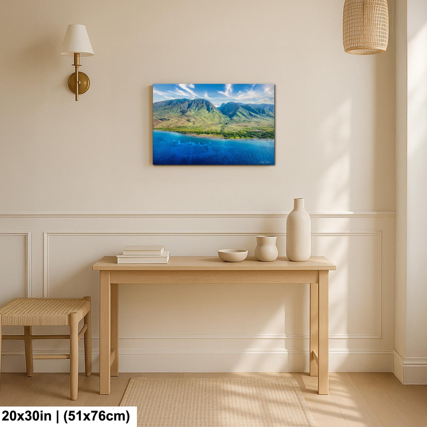 Maui Island Wall Art - Vibrant Hawaiian Landscape Art | Coastal Colors Decor