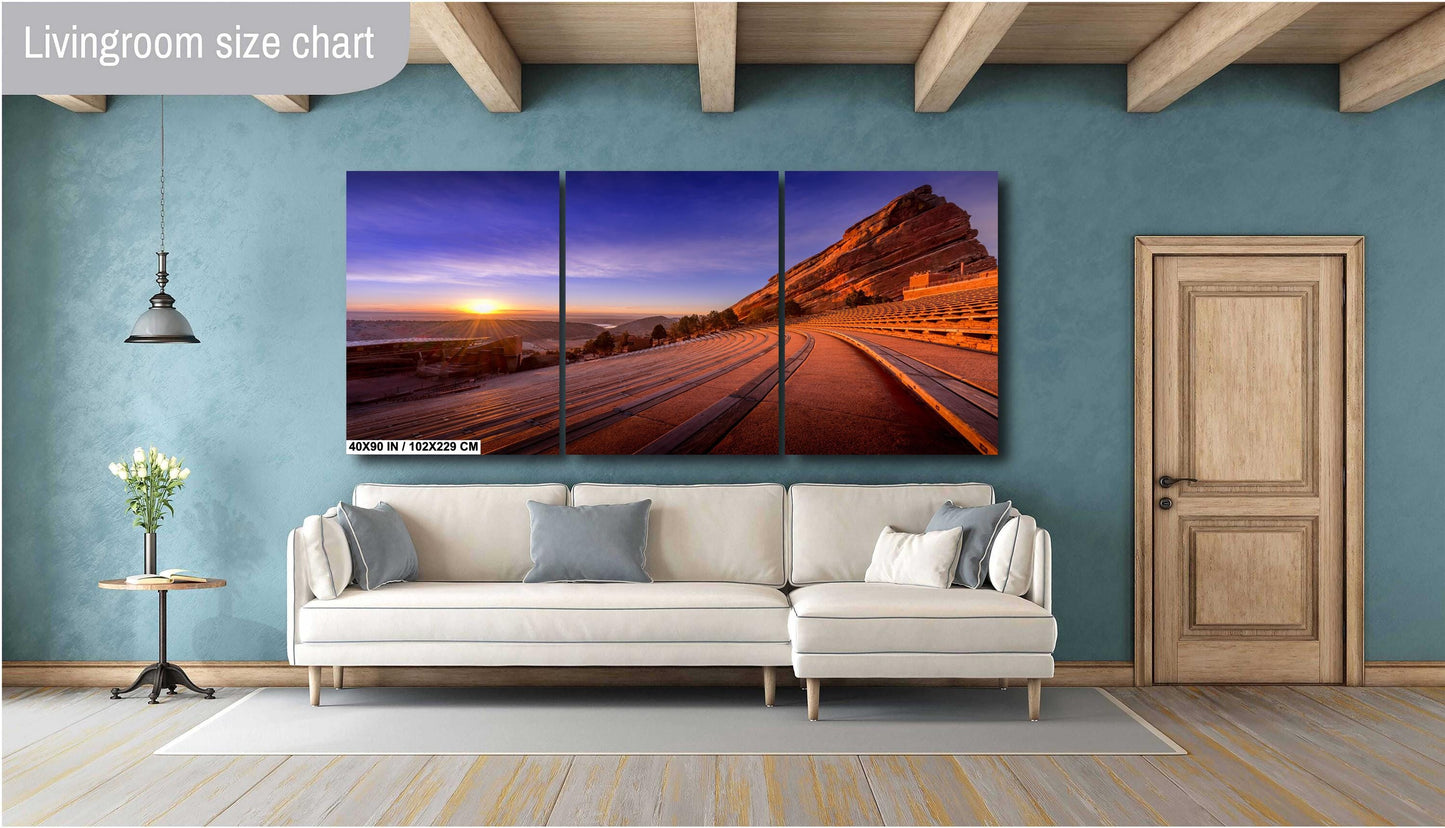 Red Rocks Landscape Print – Colorado Wall Art | Sunrise Canvas & Metal Photo