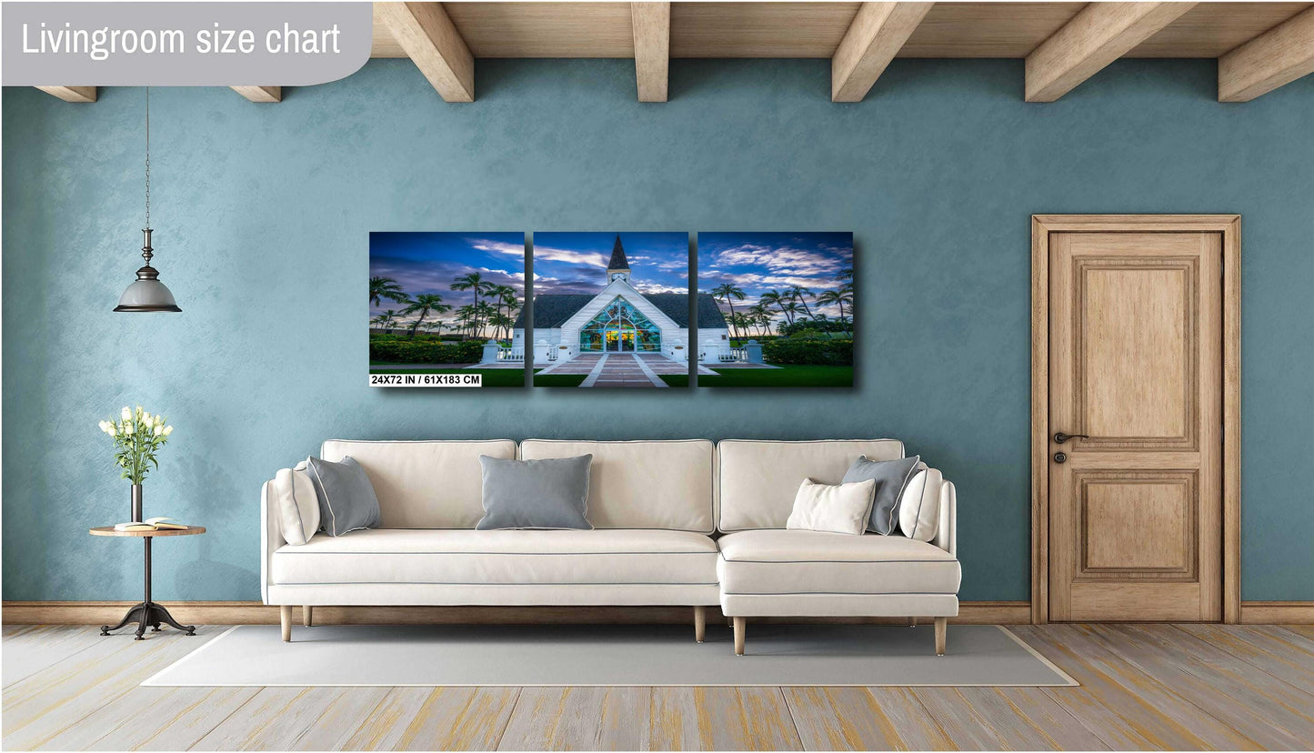Wailea Chapel Wall Art - Maui Canvas Print | Metal & Acrylic Tropical Sunset Decor