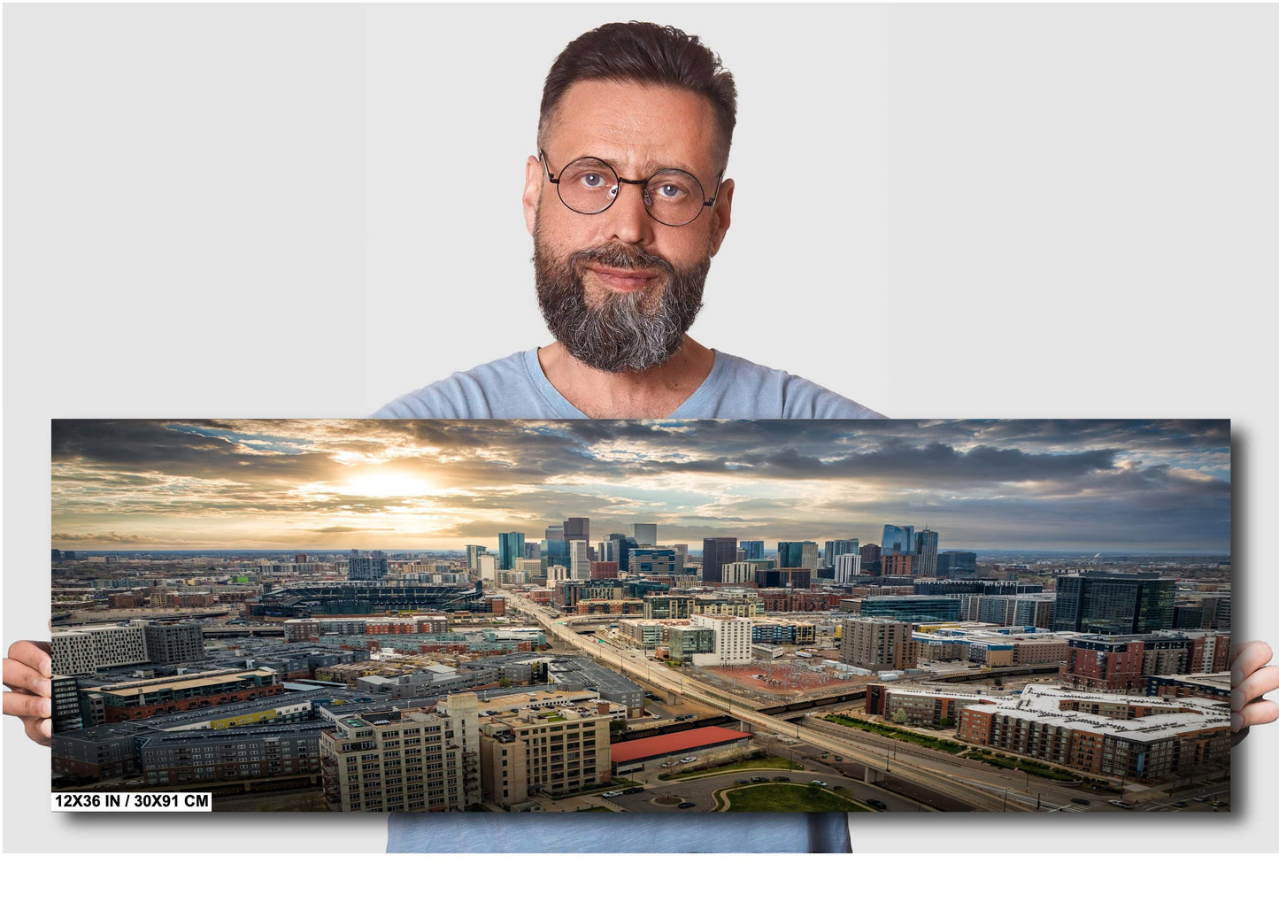 Denver Skyline Wall Art - Modern Cityscape Decor | Union Station Print for Home & Office