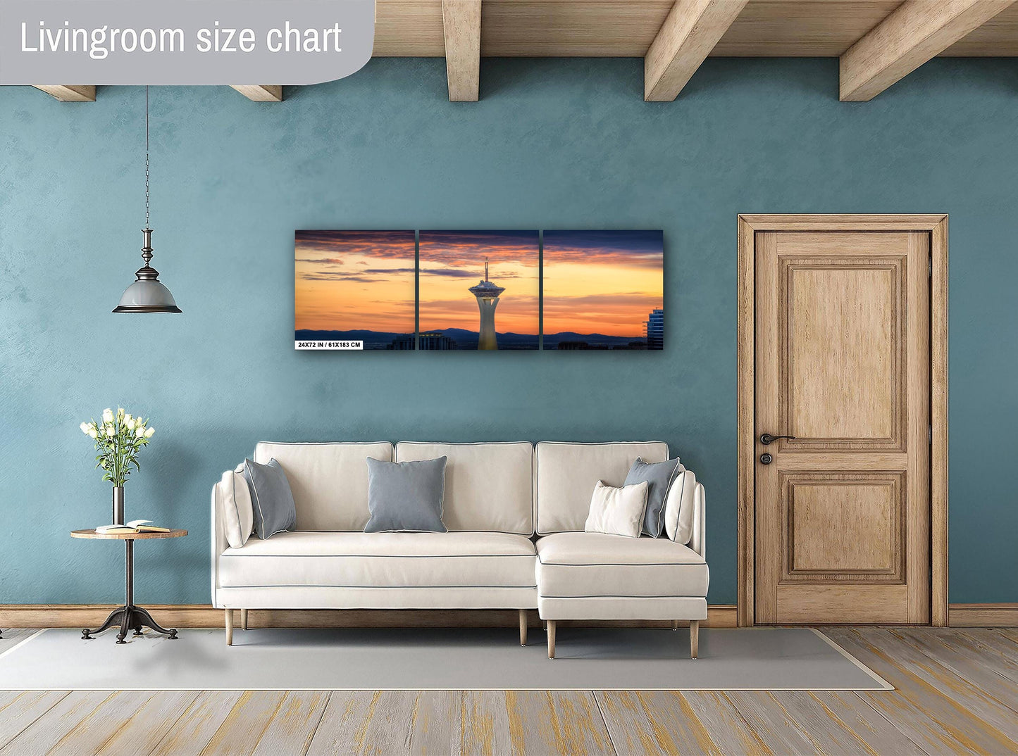 Las Vegas Stratosphere Art - Vibrant Cityscape Print | Premium Photo Paper Wall Art
