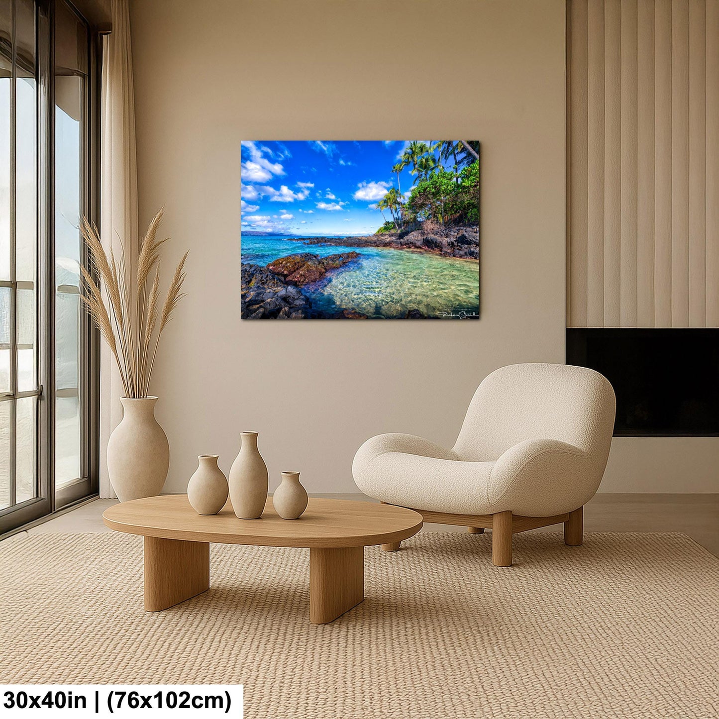 Maui Secret Beach Print - Premium Ocean Wall Decor | Sunrise Photo Art