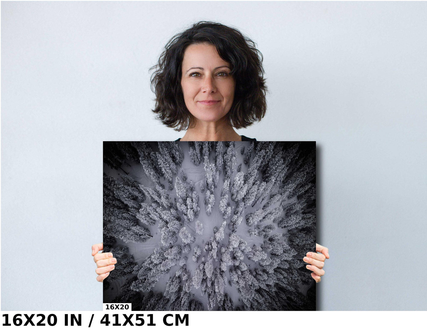 Winter Landscape Wall Art - Snowy Forest Print | Mountain Wall Decor Canvas