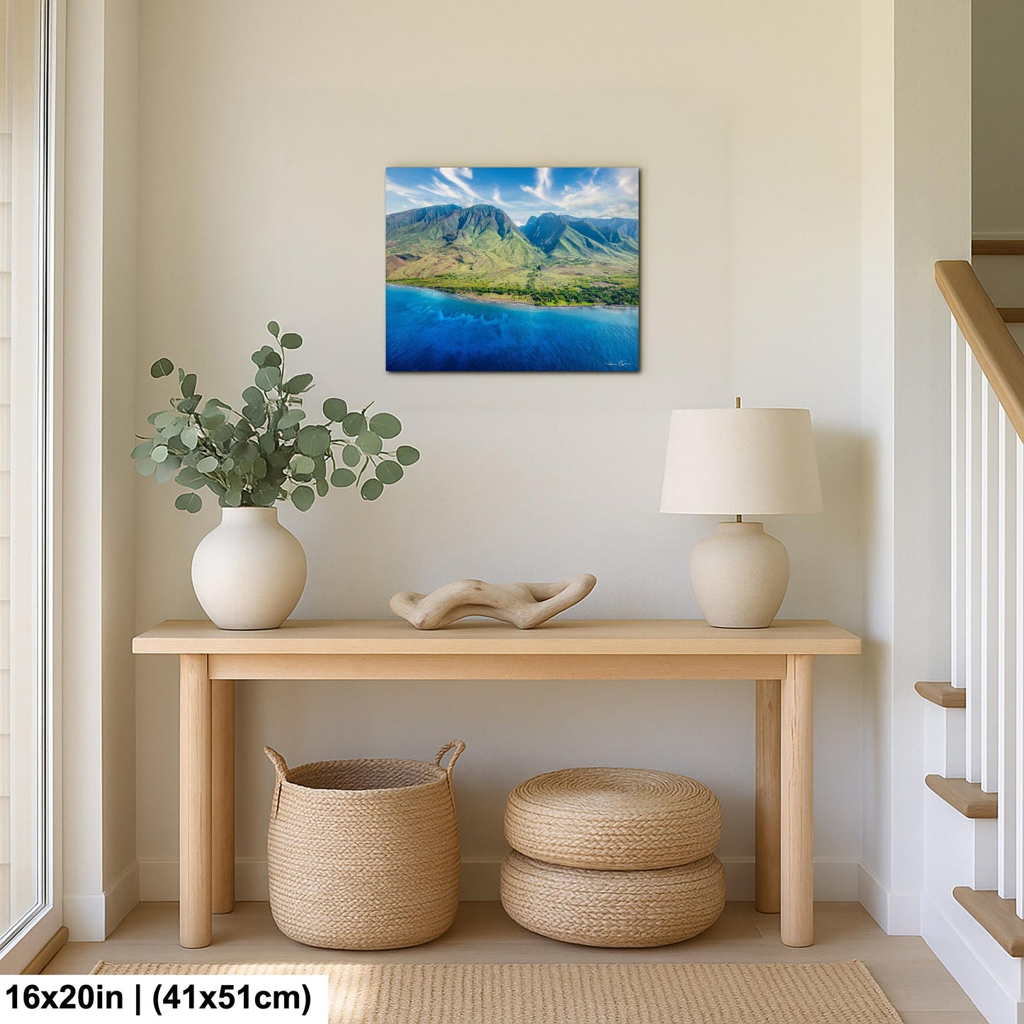 Maui Island Wall Art - Vibrant Hawaiian Landscape Art | Coastal Colors Decor