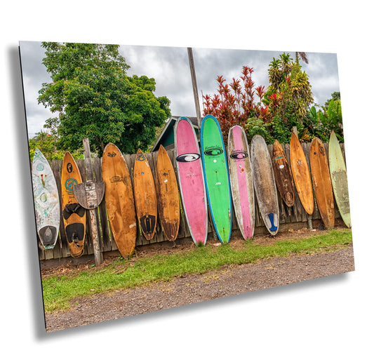 Surfboards Wall Art | Coastal Beach Decor - Modern Ocean Wave Poster