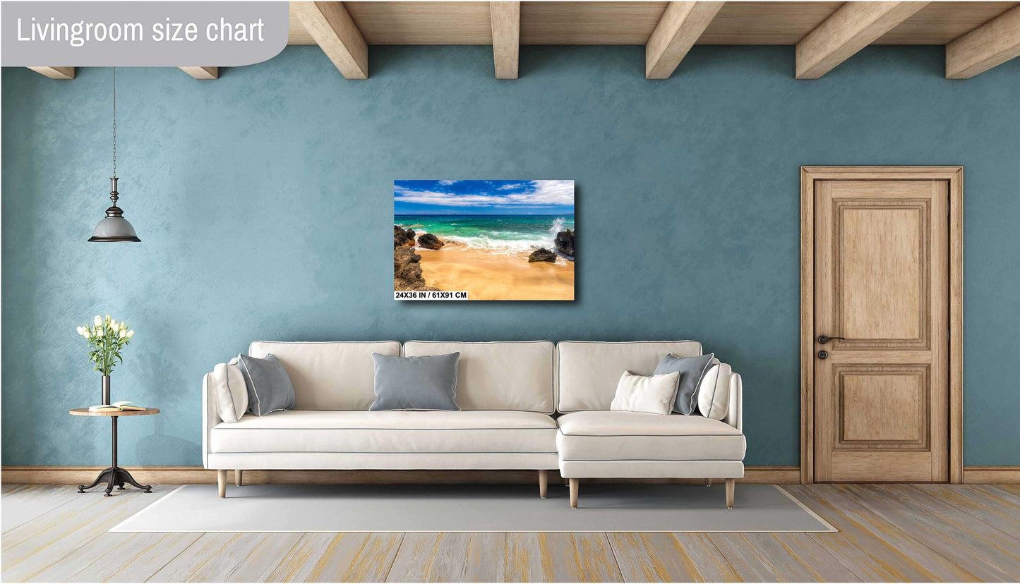 Maui Beach Wall Art – Tropical Paradise Art | Serene Coastal Photography Print