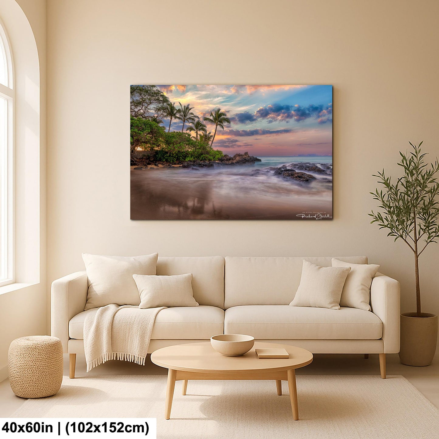 Maui Secret Beach Print - Sunrise Photo Print | Ocean Wall Decor, Hawaiian Beach Art