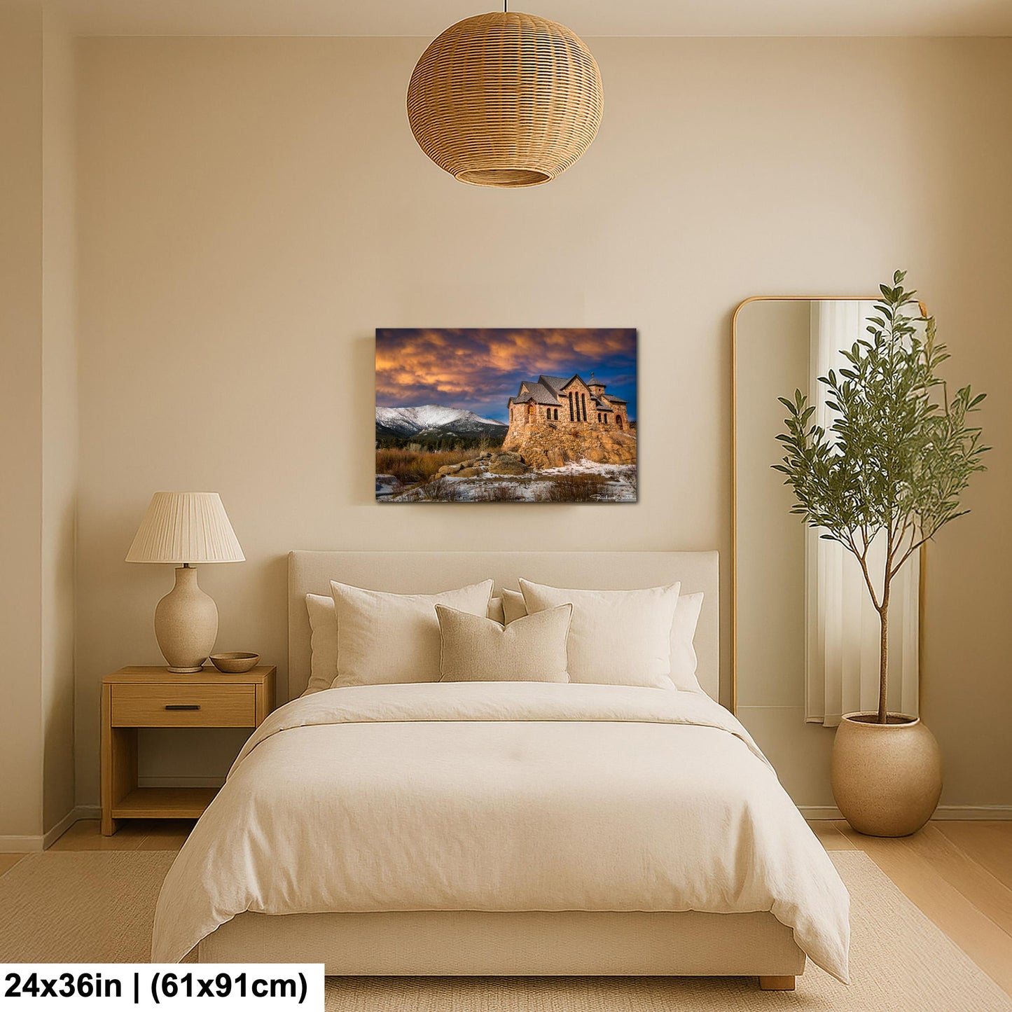 Rocky Mountain Chapel Print: Colorado Nature Wall Art (Canvas, Metal or Paper)
