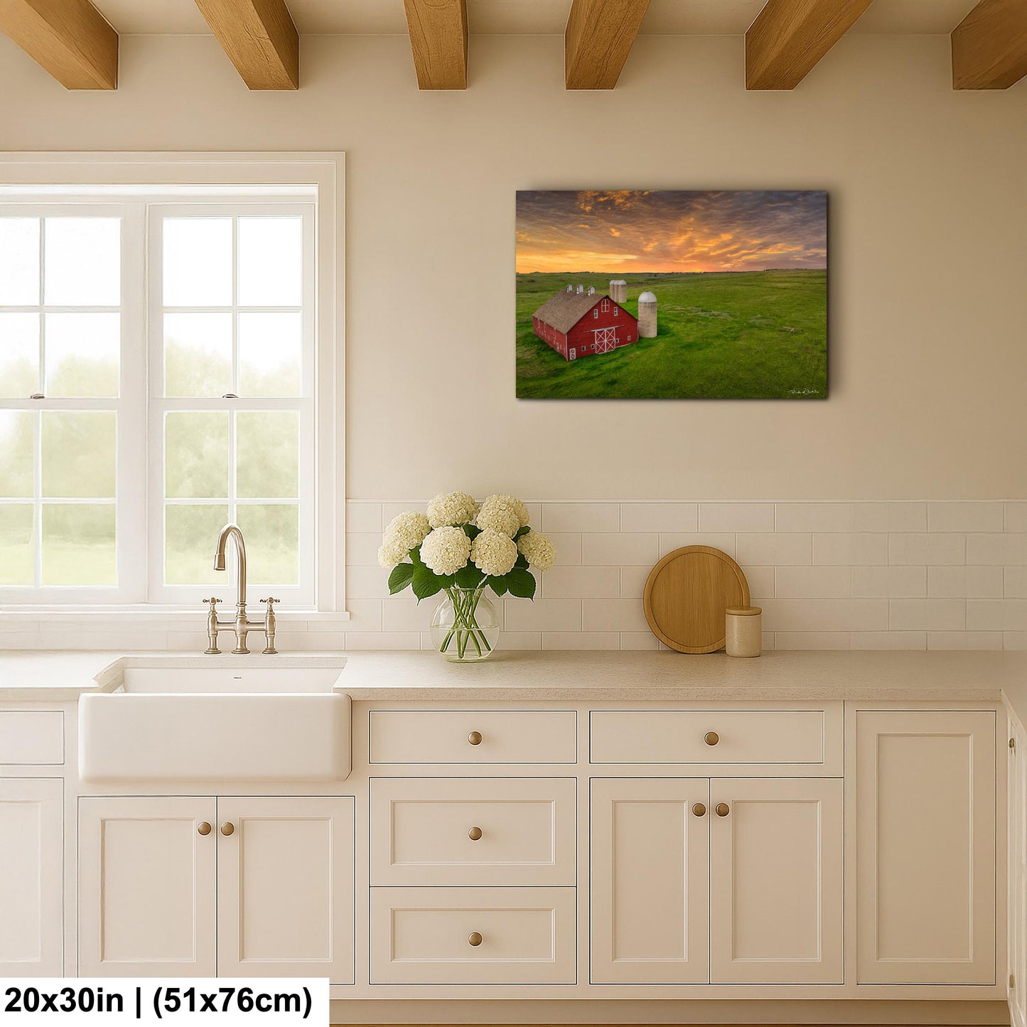 Farm Landscape Photography Print - John Deere Tractor on Premium Photo Paper