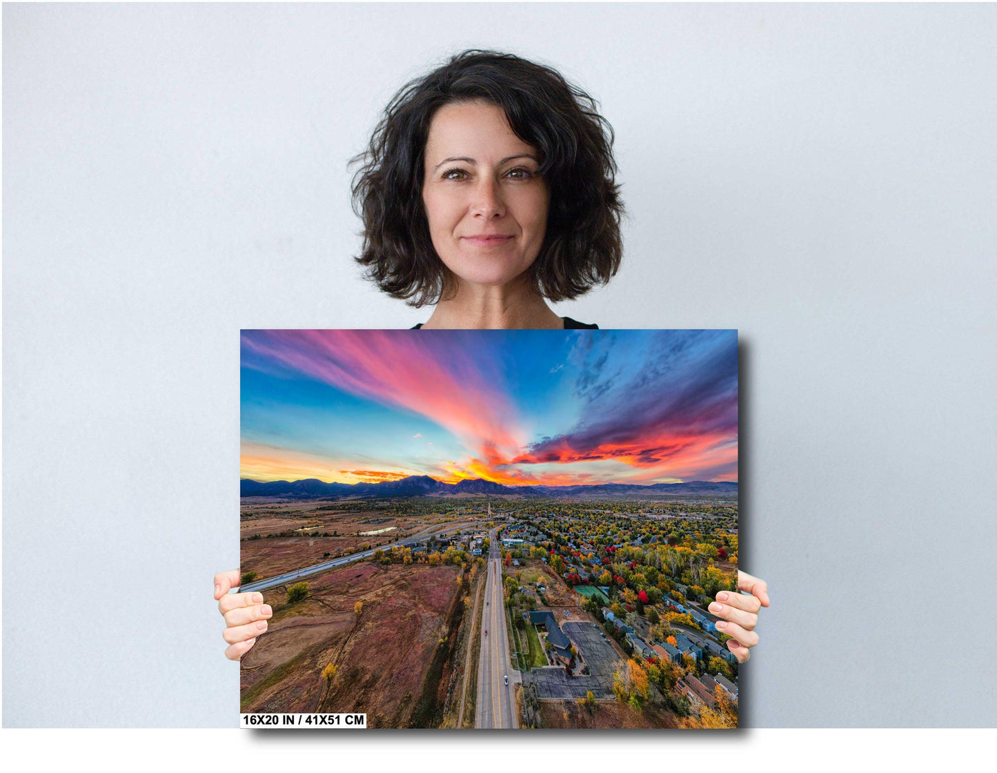 Boulder Sunset Wall Art – Flatirons Canvas Print | Autumn Mountain Decor