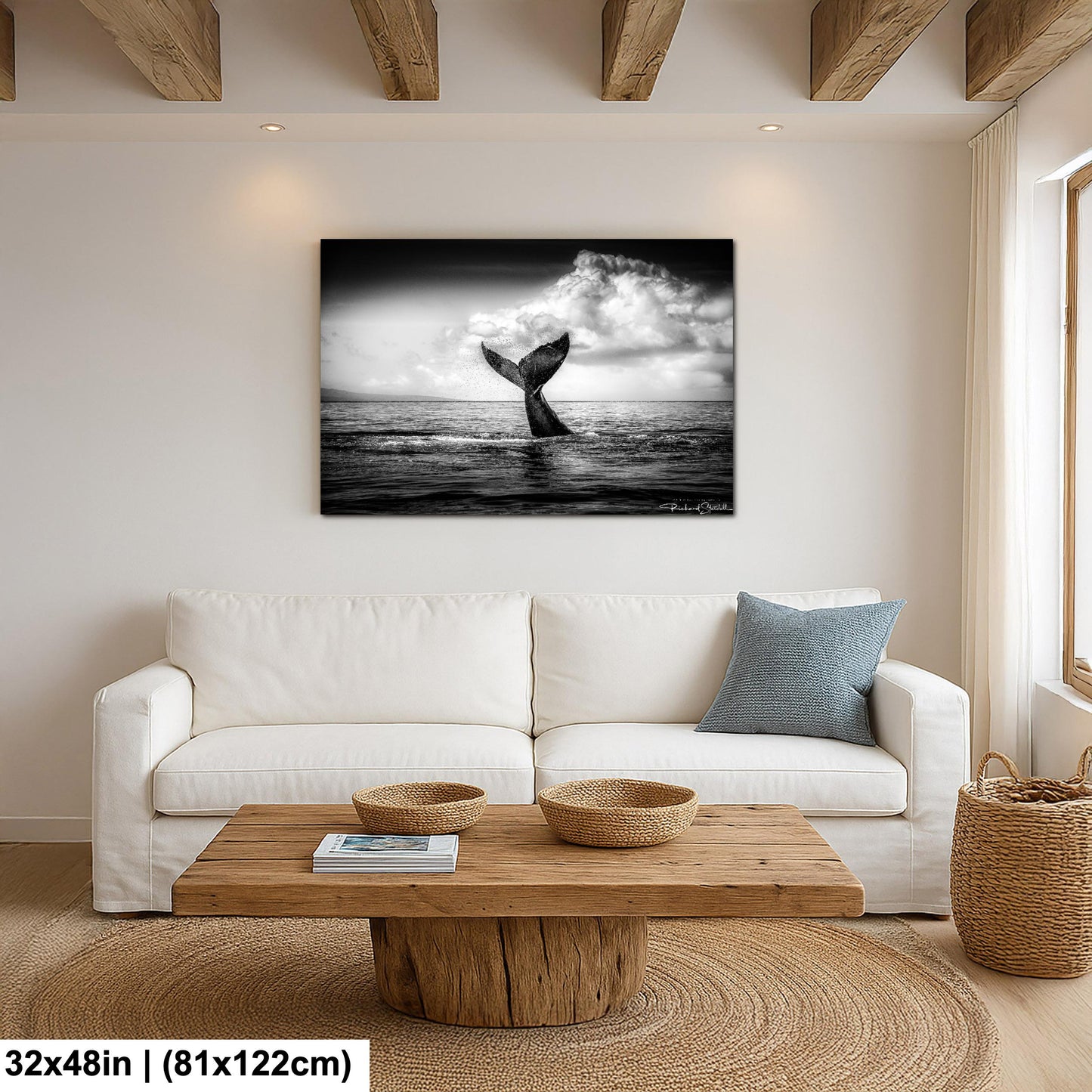 Humpback Whale Wall Art – Ocean Photo Print | Ready to Hang Canvas Decor