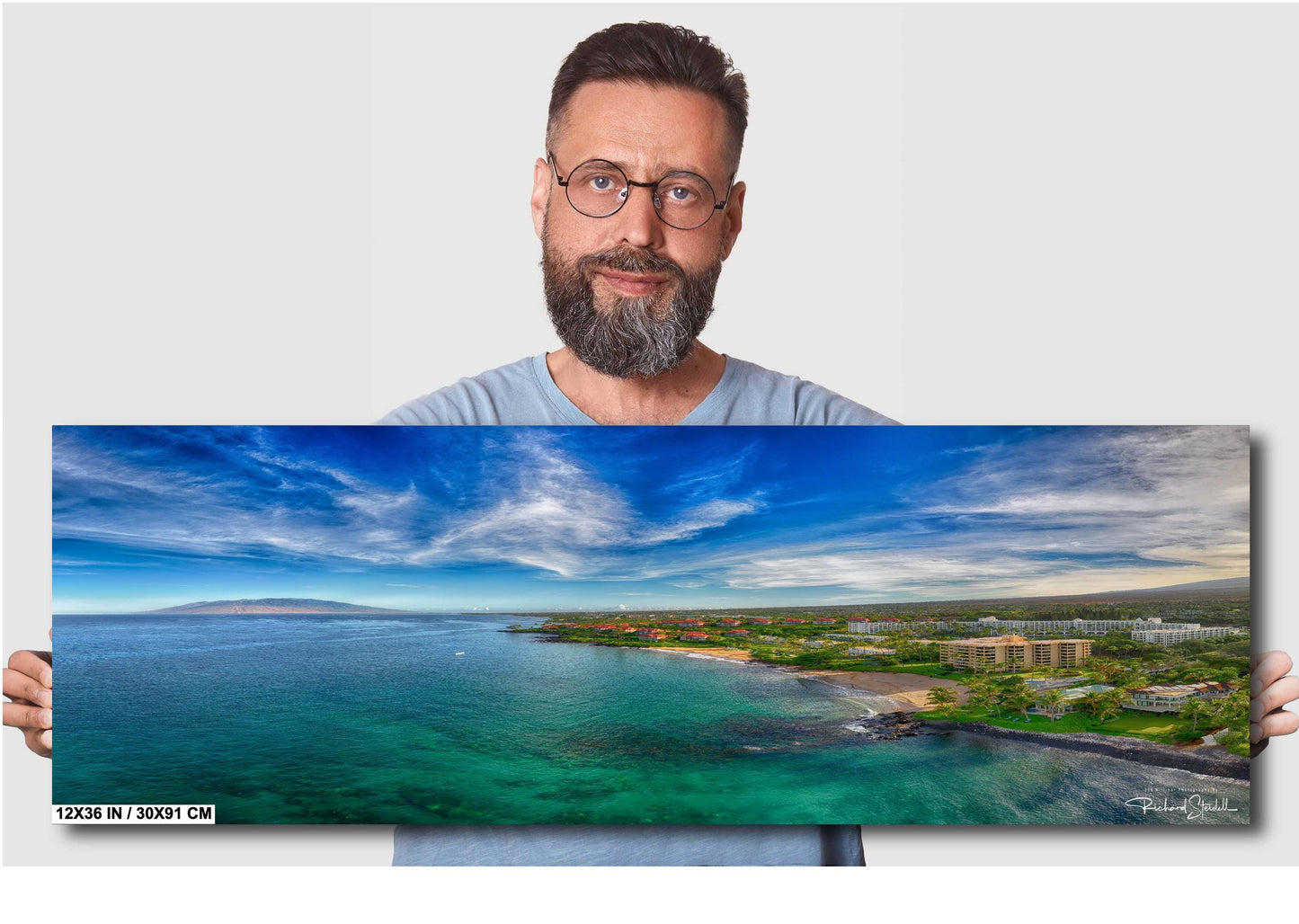 Maui Wall Art Metal Print – Wailea Photo Canvas | Tropical Palm Tree Wall Decor