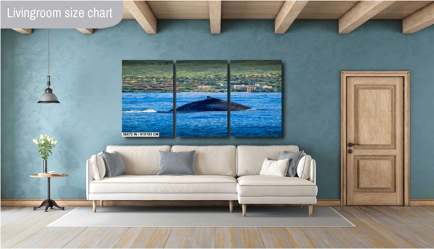 Humpback Whale Wall Art - Ready To Hang Canvas, Metal & Acrylic Ocean Decor