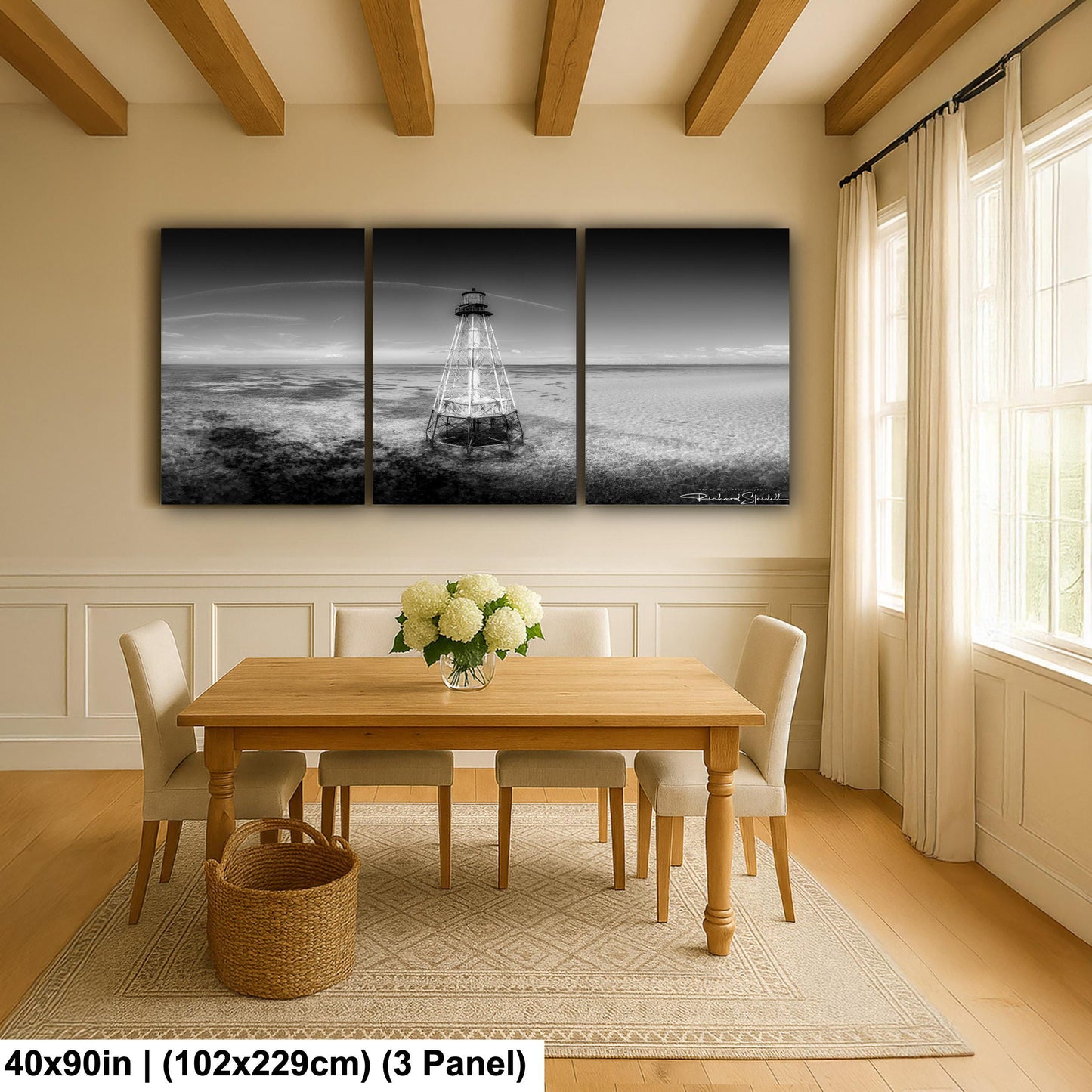 Florida Keys Lighthouse Print, Alligator Reef, Islamorada (Coastal Wall Art)