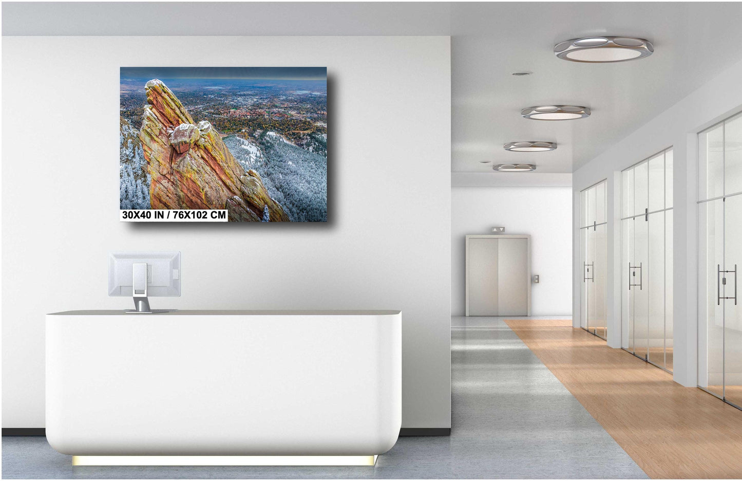 Boulder Flatirons Wall Art – Winter Mountain Print On Premium Photo Paper