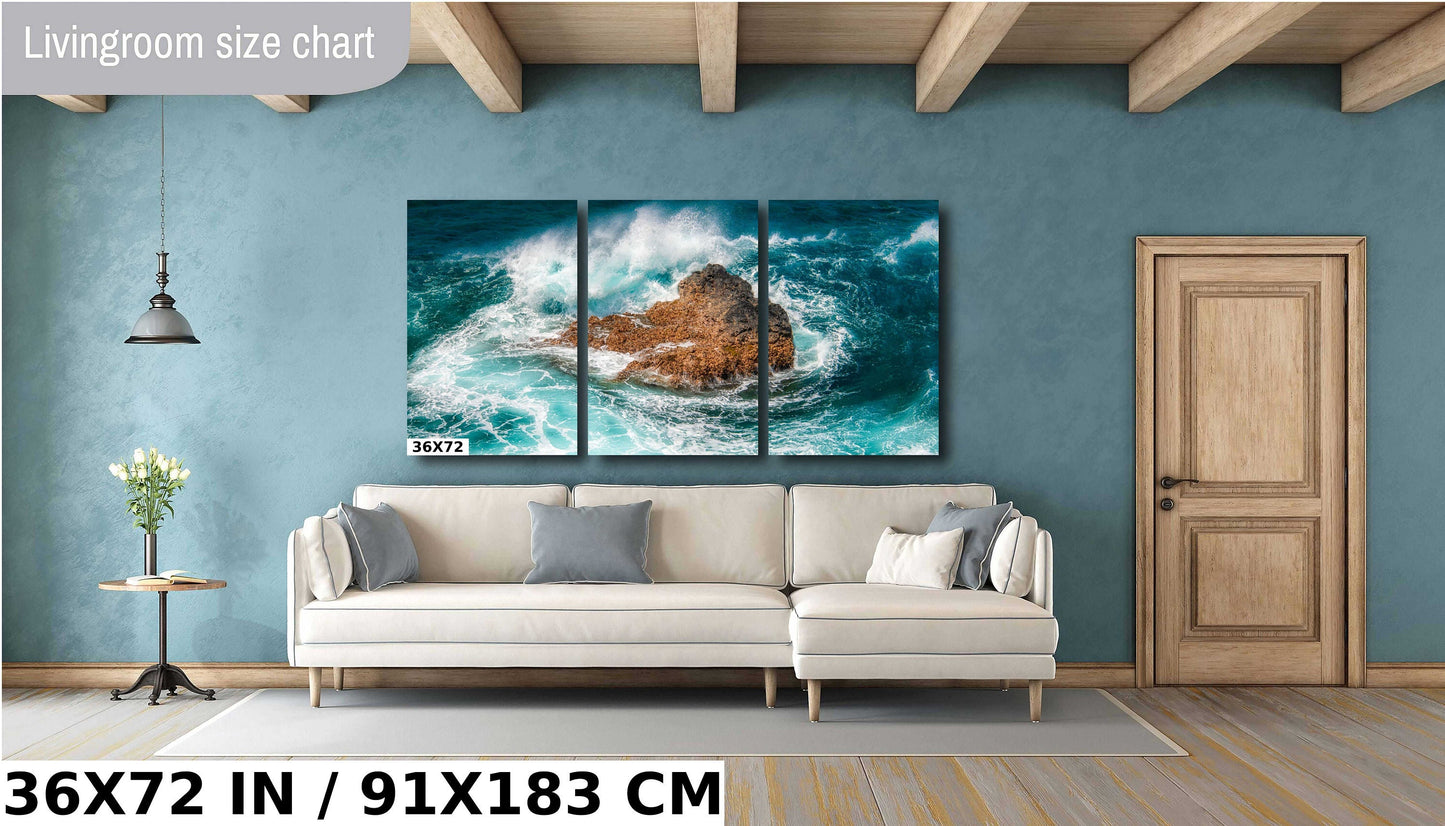 Ocean Wall Art - Coastal Decor | Nautical Beach Poster & Wave Photography Print