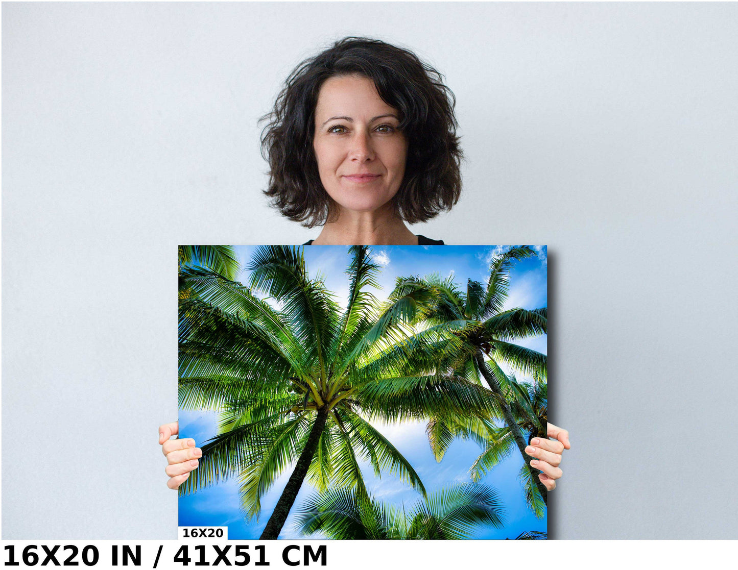 Tropical Wall Decor | Coastal Home Decor - Maui Palm Tree Art Canvas Print