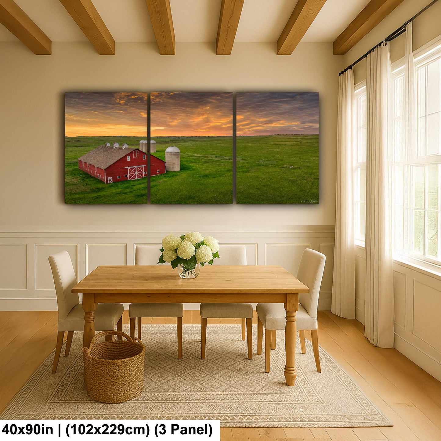 Farm Landscape Photography Print - John Deere Tractor on Premium Photo Paper