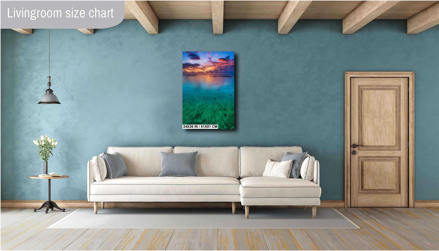 Florida Keys Sunset Canvas | Nautical Wall Decor - Vibrant Coastal Artwork