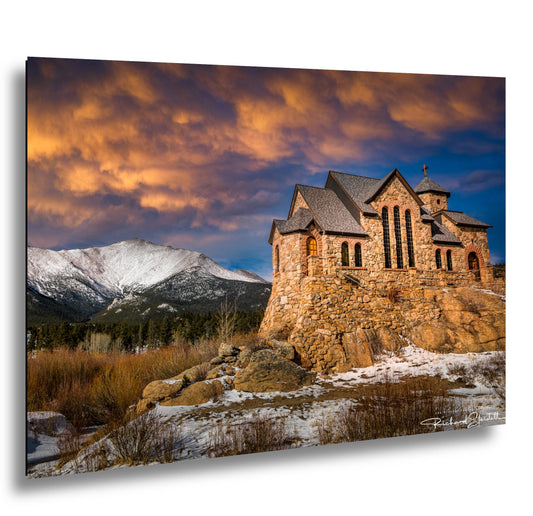 Rocky Mountain Chapel Print: Colorado Nature Wall Art (Canvas, Metal or Paper)