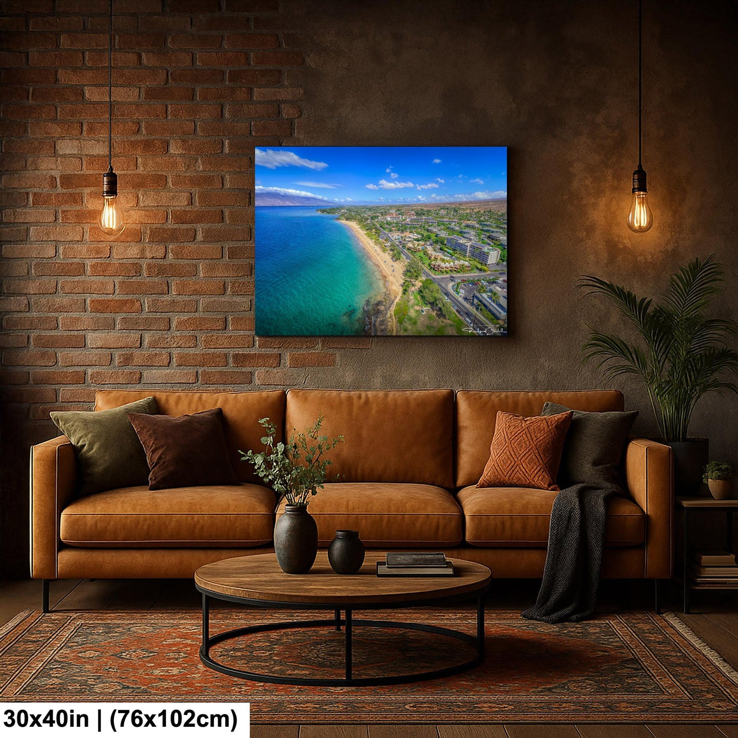 Tropical Ocean Wall Art - Maui Wall Decor | South Kihei Art Canvas Print