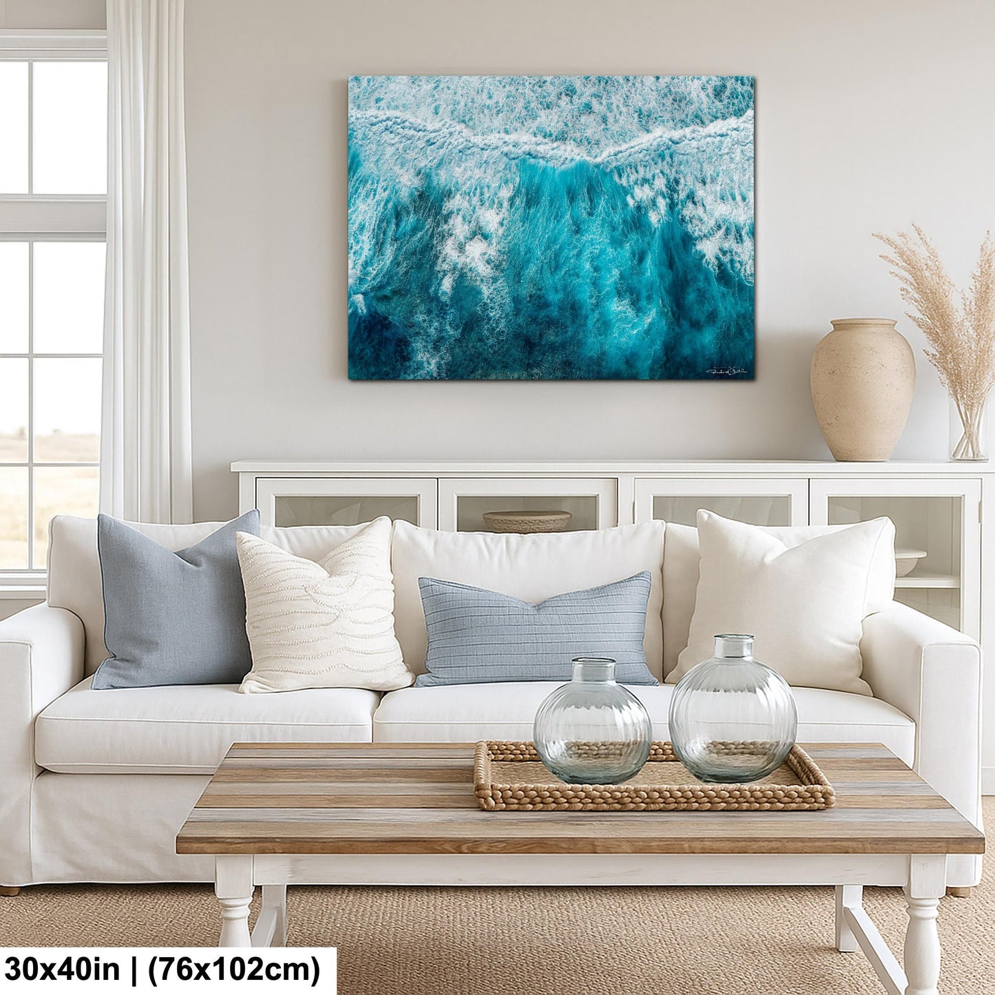 Ocean Wave Photography: Coastal Wall Art (Canvas or Metal Prints)