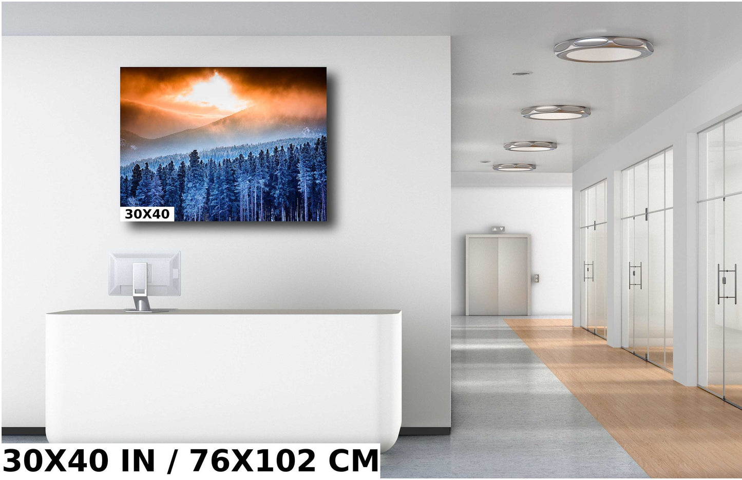Mountain Sunrise Wall Art - Scenic Nature Landscape Decor | Ready to Hang Canvas