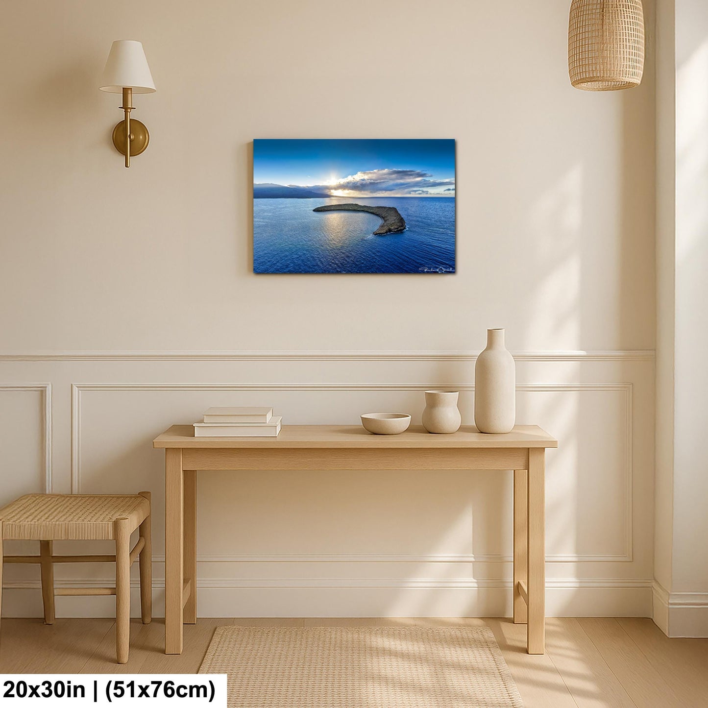 Hawaii Wall Art Print: Molokini Crater Sunrise - Coastal Landscape