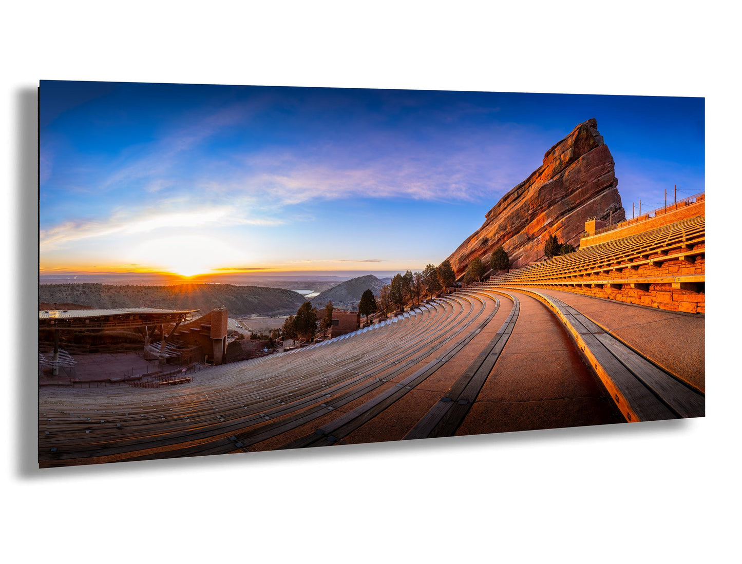 Red Rocks Landscape Print – Panoramic Sunrise Canvas Decor | Ready to Hang Art
