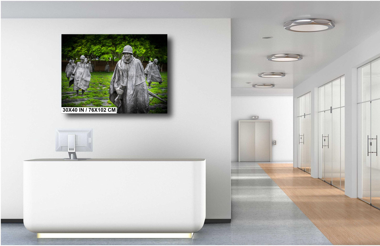 Korean War Veterans Memorial Military Wall Decor – Ready to Hang Canvas Art